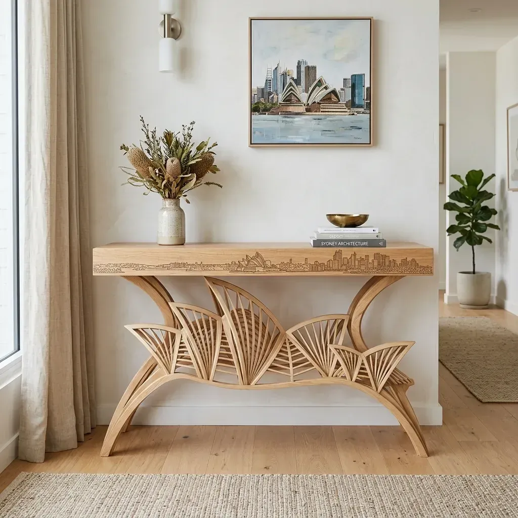 Wooden Console Table Sydney Opera House Home Decor