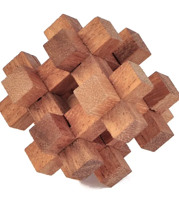 Mini Wooden Ball In Cage Three Dimensional Puzzle