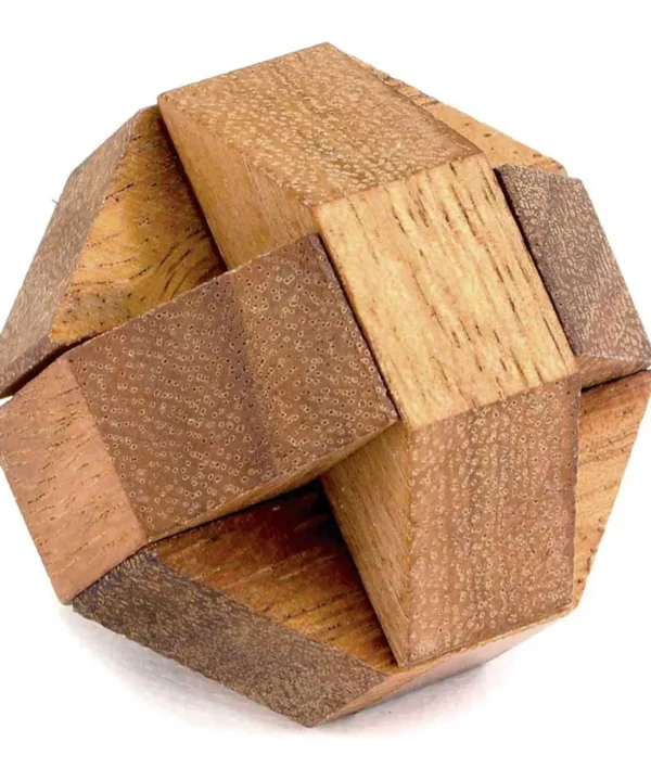 Hexagon Pattern Wooden Assembly Brain Puzzle