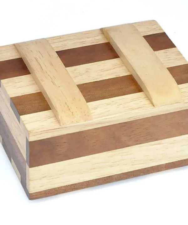 Zebra Stripe Wooden Secret Storage Puzzle Box